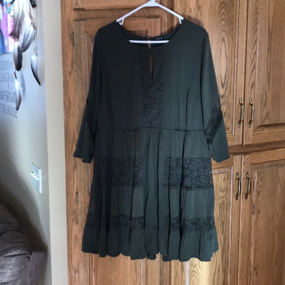Torrid olive green dress